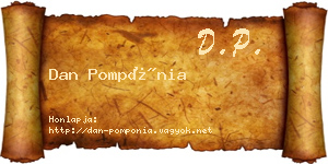 Dan Pompónia névjegykártya